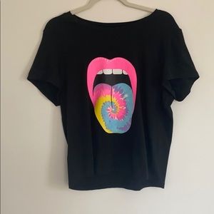 Tie Dye Tongue Tee Shirt